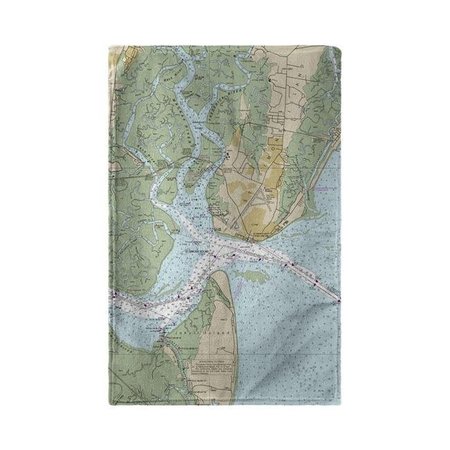 BETSY DRAKE Betsy Drake BT11506 St Simons Sound; GA Nautical Map Beach Towel - 30 x 50 in. BT11506